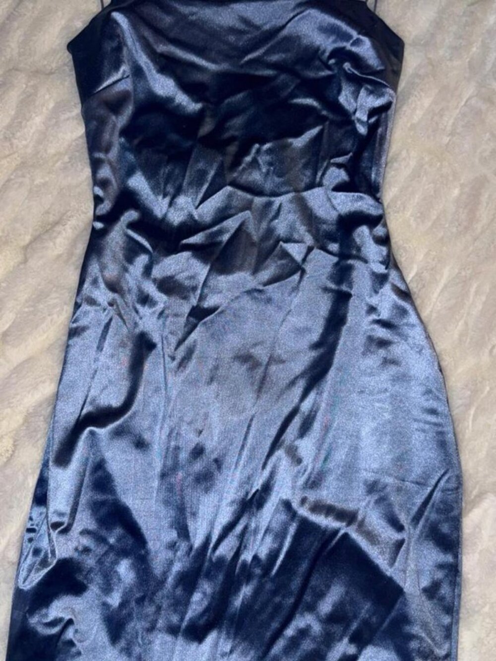 Windsor Blue satin dress
